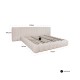 CAMA CUPIDON CREAM FANCY 180X210 WITH STORAGE RICHMOND S6006